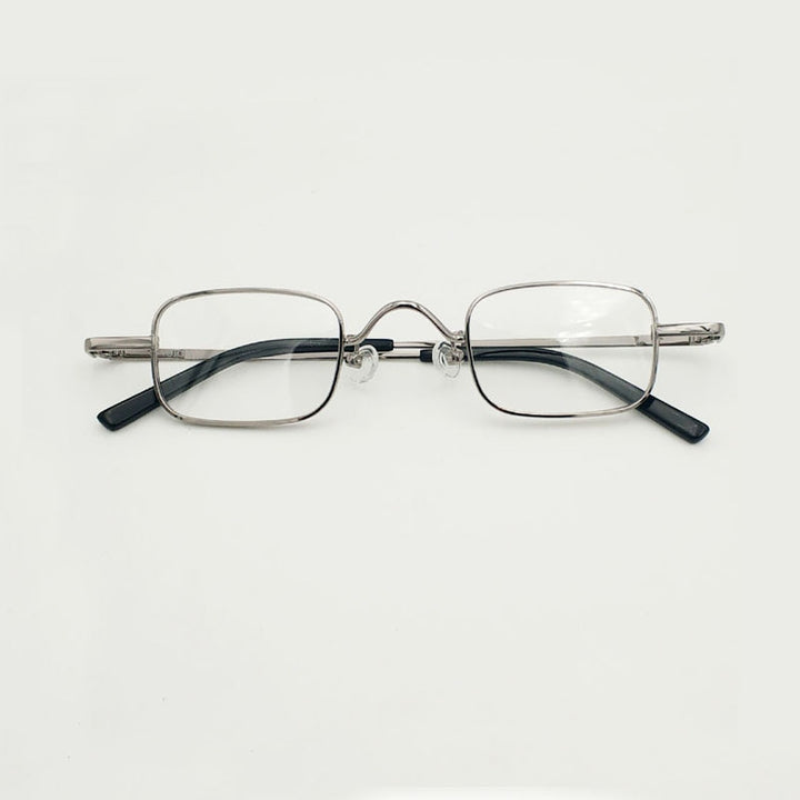 Yujo Unisex Full Rim Small Rectangle Stainless Steel Hyperopic Reading Glasses Reading Glasses Yujo   