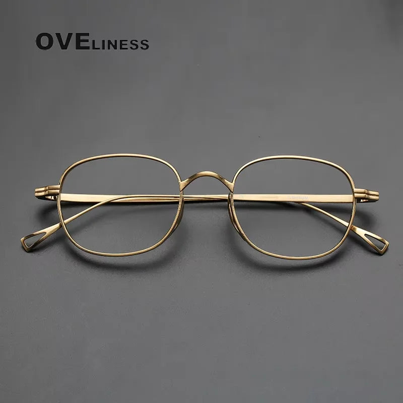 Oveliness Unisex Full Rim Oval Square Thin Titanium Eyeglasses 810518