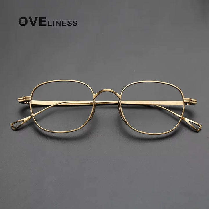 Oveliness Unisex Full Rim Oval Square Thin Titanium Eyeglasses 810518