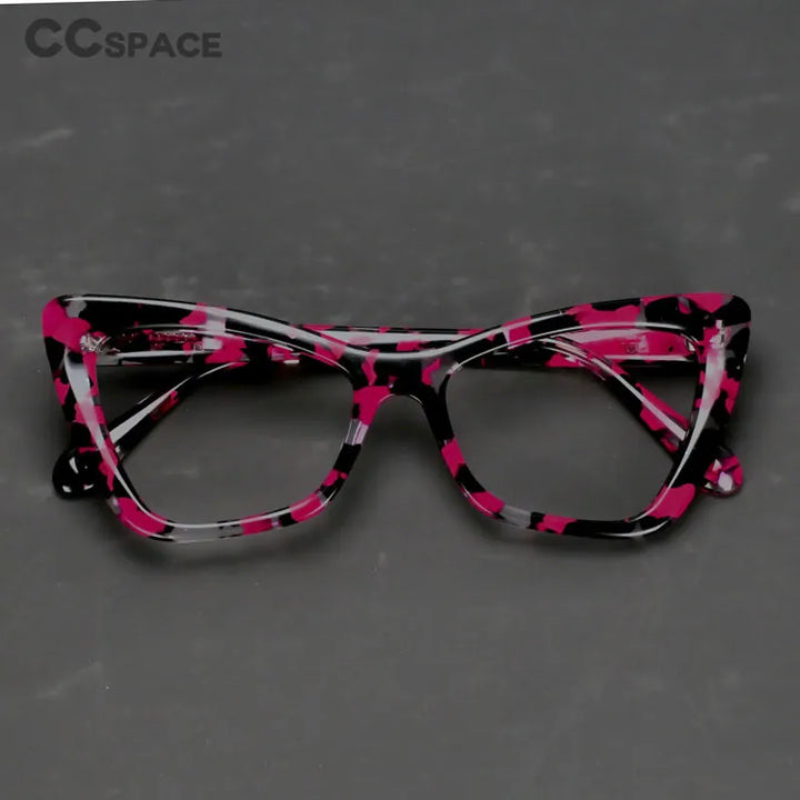 CCspace Women's Full RIm Cat Eye Acetate Hyperopic Reading Glasses R56955 Reading Glasses CCspace