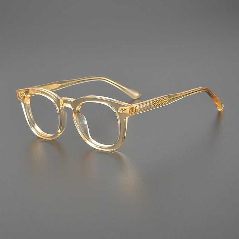 Gatenac Unisex Full Rim Square Round Acetate Eyeglasses Gxyj1078 Full Rim Gatenac