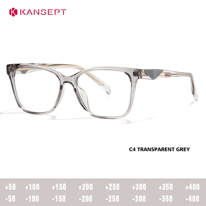 Kansept Women's Full Rim Square Tr 90 Alloy Reading Glasses 27016