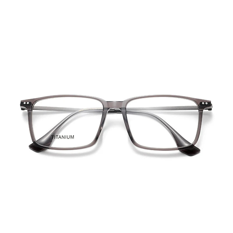 Nobler Unisex Full Rim Square Acetate Titanium Eyeglasses 63195