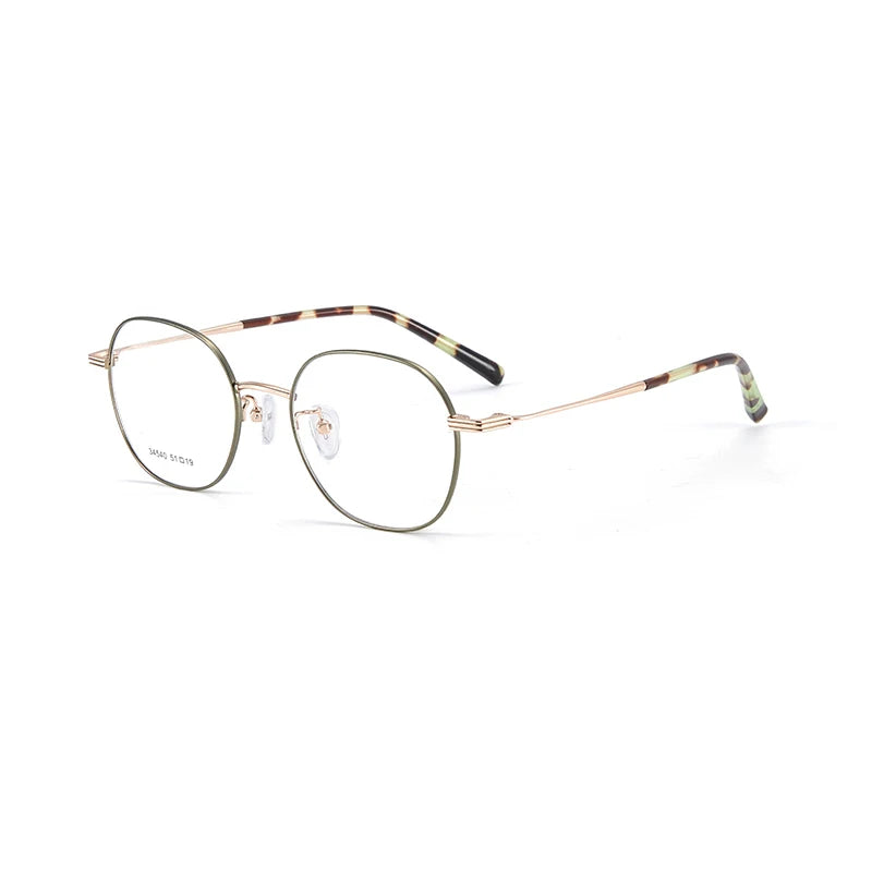 Xbora Unisex Full Rim Round Square Alloy Eyeglasses 34540