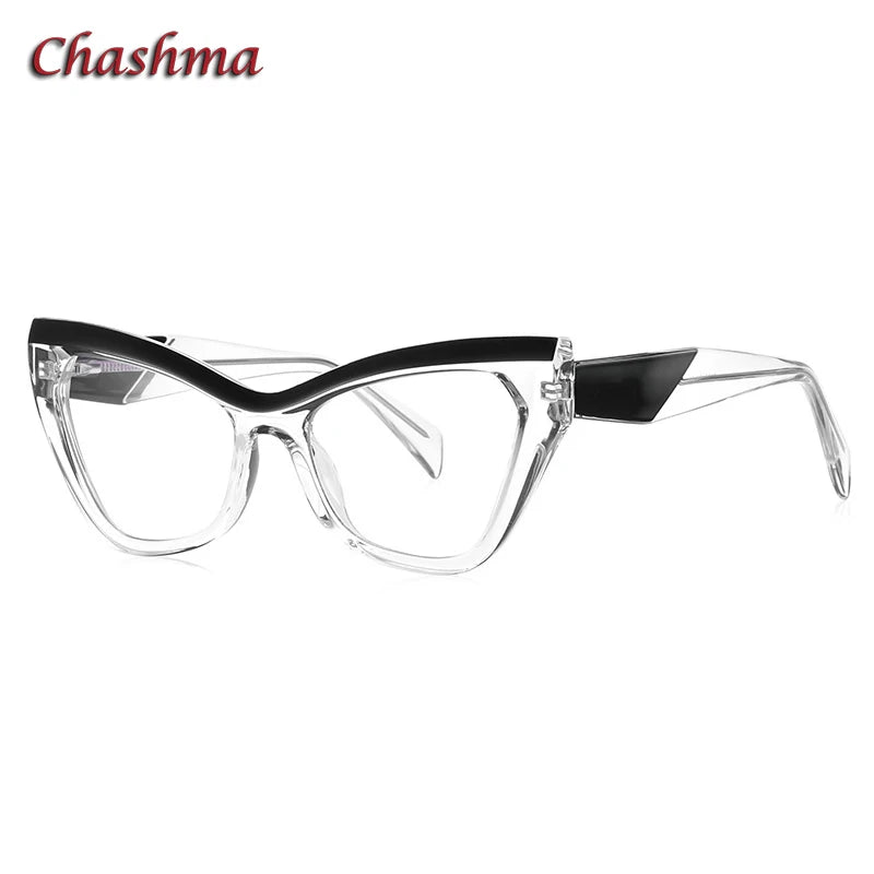 Chashma Ochki Women's Full Rim Cat Eye Tr 90 Titanium Eyeglasses 312198