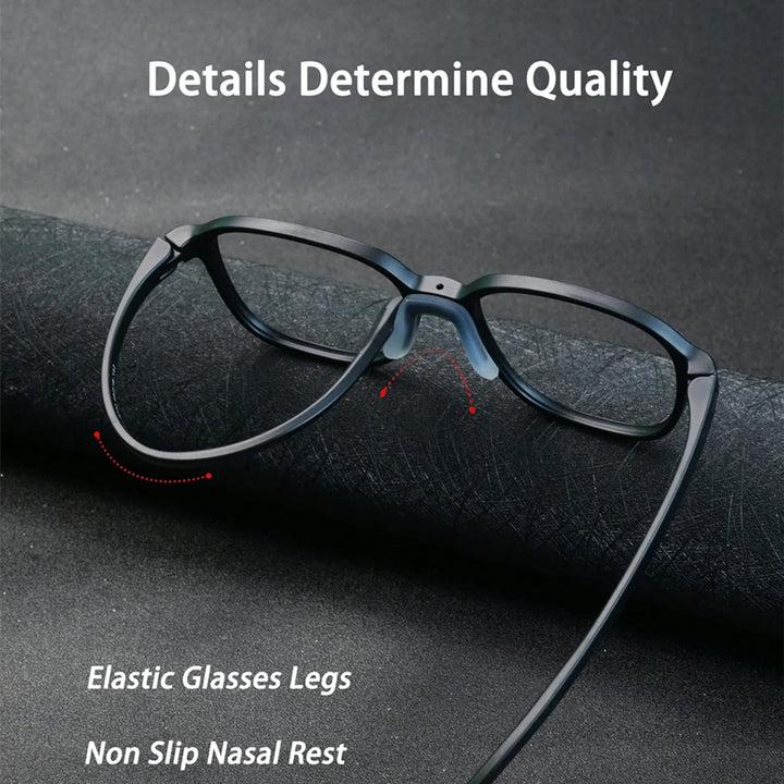 Kocolior Unisex Full Rim Square Tr 90 Titanium Eyeglasses P272 Full Rim Kocolior
