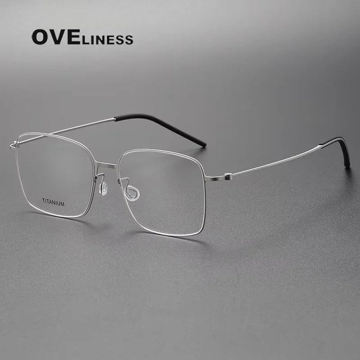 Oveliness Unisex Full Rim Square Screwless Titanium Eyeglasses 65535