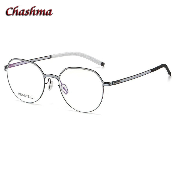 Chashma Ochki Unisex Full Rim Flat Top Round Tr 90 Titanium Eyeglasses 460 Full Rim Chashma Ochki