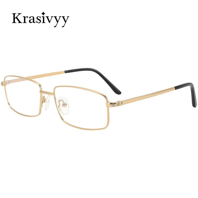 Krasivyy Unisex Full Rim Square Oval Titanium Eyeglasses 60085
