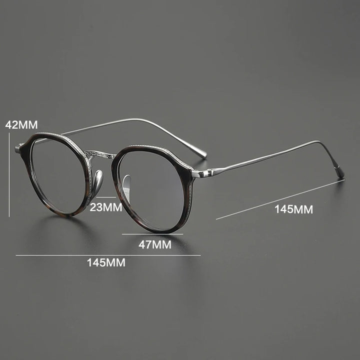 Gatenac Women's Full Rim Oval Acetate Titanium Eyeglasses G1113