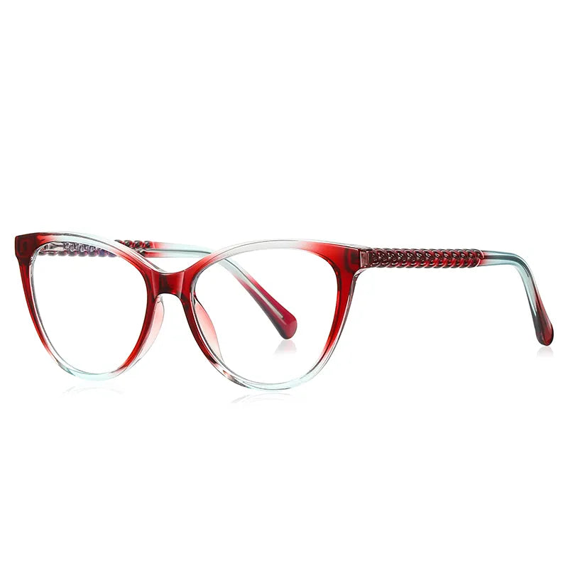 Vicky Unisex Full Rim Tr 90 Stainless Steel Cat Eye Reading Glasses 2136 Reading Glasses Vicky PFD2136-C4 0