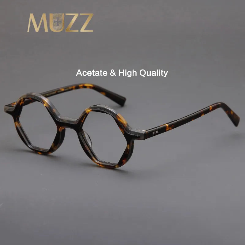Muzz Mens Full Rim Polygon Acetate Eyeglasses Pes8 Full Rim Muzz