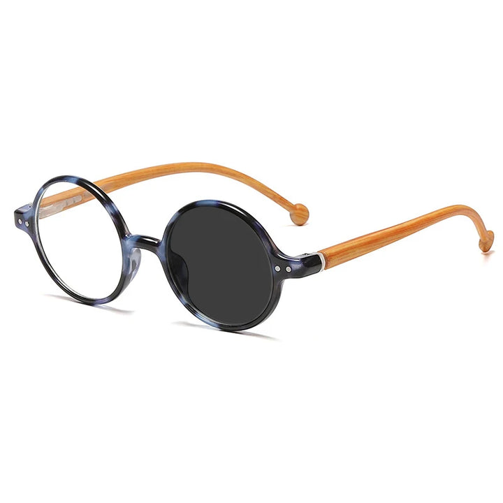 Kocolior Unisex Full Rim Round Acetate Hyperopic Reading Glasses 5067 Reading Glasses Kocolior Photochromic L M 0 