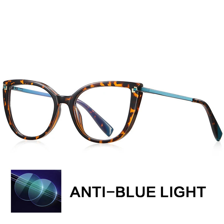 Gatenac Women's Full Rim Cat Eye Tr 90 Titanium Reading Glasses G2128