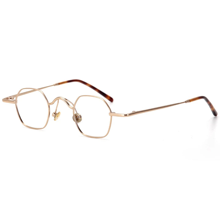 Aror Women's Full Rim Flat Top Polygon Titanium Eyeglasses 54019