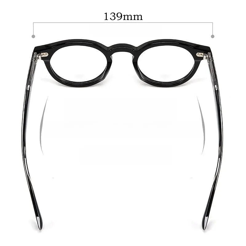 Yimaruili Unisex Full Rim Round Acetate Eyeglasses Kbt9861 Full Rim Yimaruili Eyeglasses