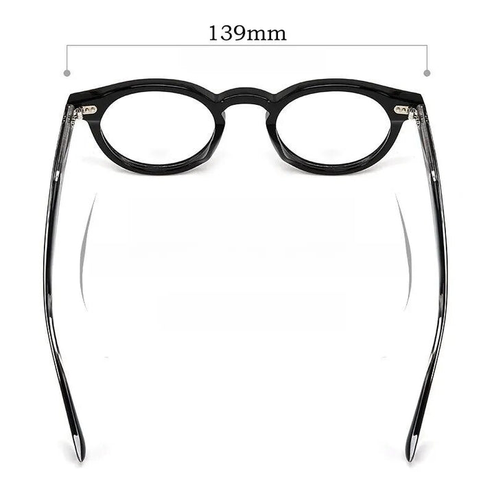 Yimaruili Unisex Full Rim Round Acetate Eyeglasses Kbt9861 Full Rim Yimaruili Eyeglasses