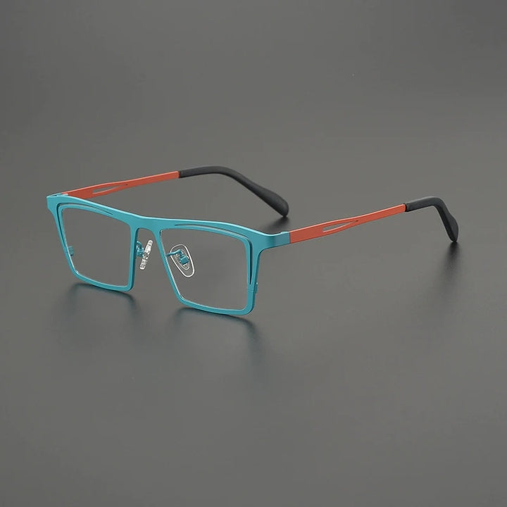 Gatenac Unisex Full Rim Brow Line Square Titanium Eyeglasses G85879