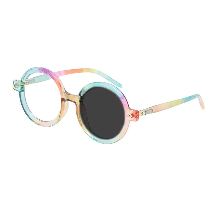 Kocolior Unisex Full Rim Round Acetate Hyperopic Reading Glasses 86602 Reading Glasses Kocolior