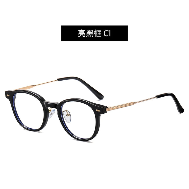 Reven Jate Unisex Full Rim Round Plastic Eyeglasses B1810 Full Rim Reven Jate C1