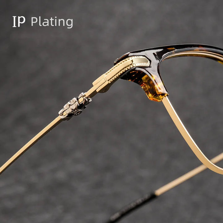 Kocolior Unisex Full Rim Square Titanium Alloy Hyperopic Reading Glasses 8366 Reading Glasses Kocolior