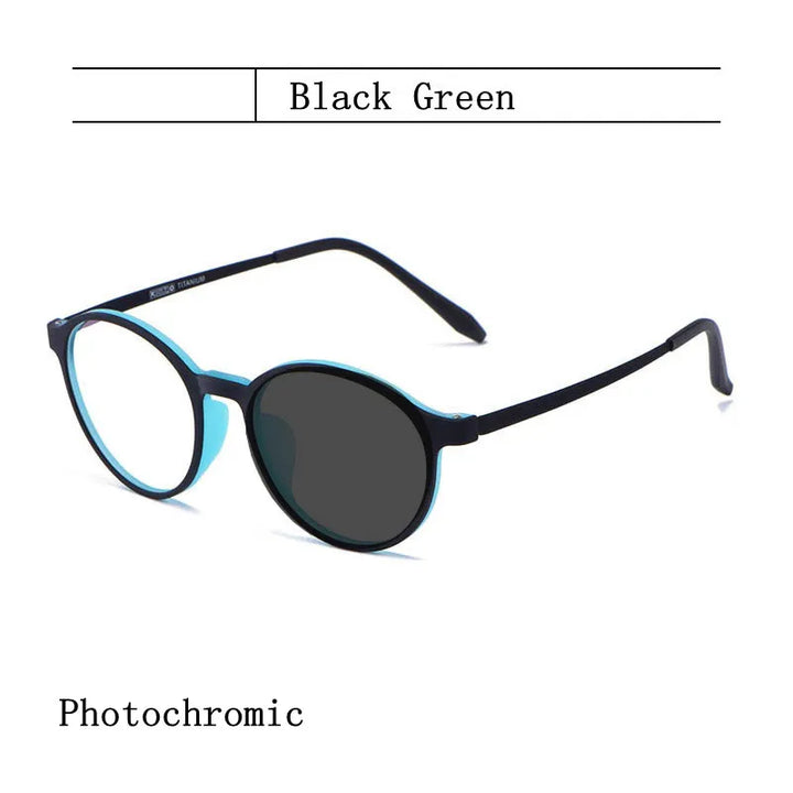 Kocolior Unisex Full Rim Round Tr 90 Titanium Hyperopic Reading Glasses 3050 Reading Glasses Kocolior