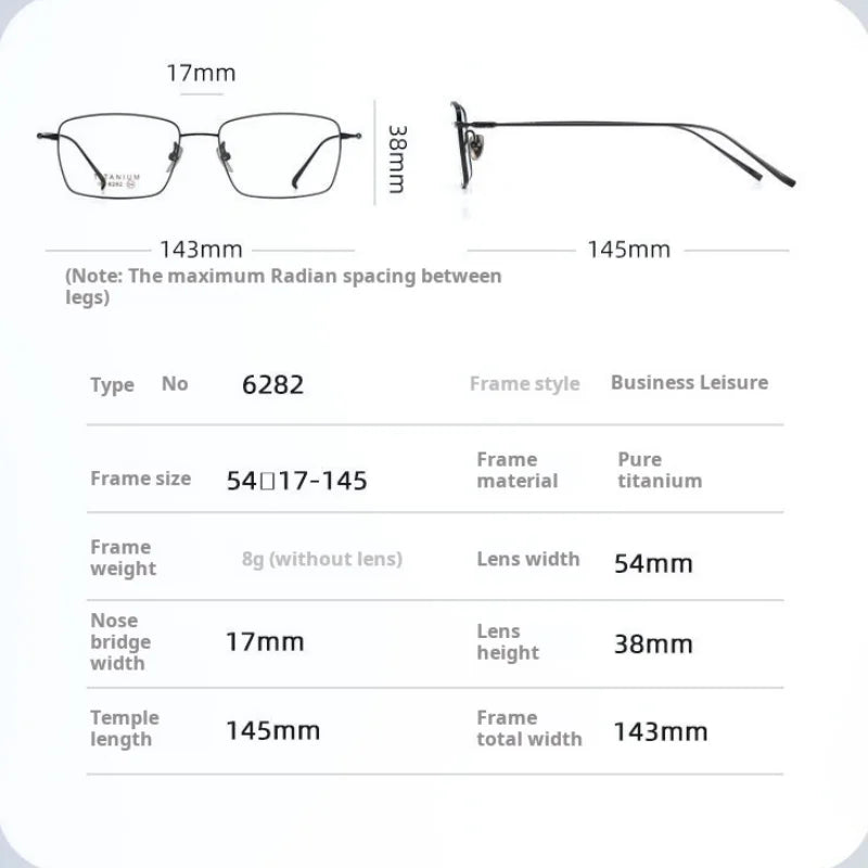 Momoja Unisex Full Rim Polygon Square Titanium Eyeglasses 76282
