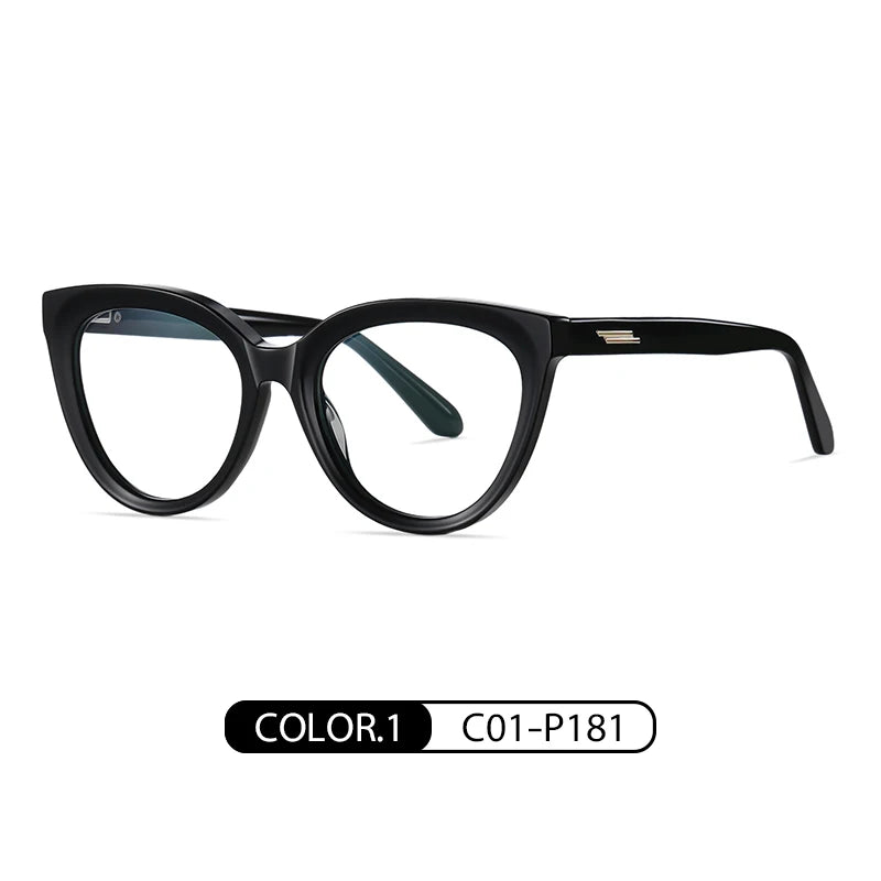 Gmei Women's Full Rim Oval Cat Eye Acetate Eyeglasses 18818