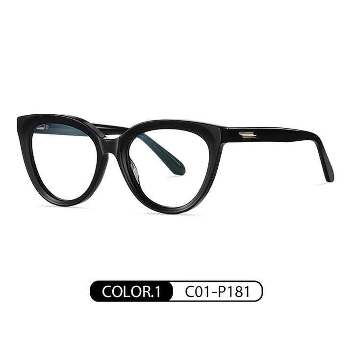 Gmei Women's Full Rim Oval Cat Eye Acetate Eyeglasses 18818