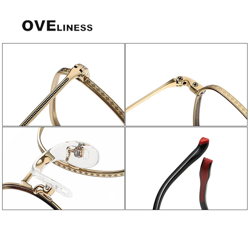 Oveliness Unisex Full Rim Square Titanium Eyeglasses 80940 Full Rim Oveliness