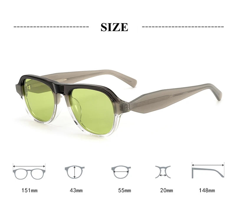 Black Mask Unisex Full Rim Square Acetate Polarized Sunglasses 5002 Sunglasses Black Mask