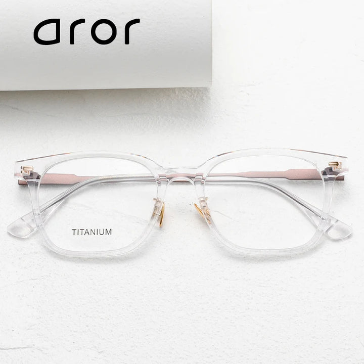 Aror Unisex Full Rim Square Acetate Eyeglasses 842193 Full Rim Aror