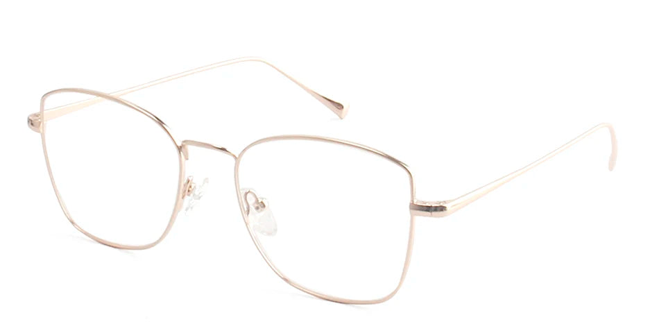 Esnbie Women's Full Rim Polygon Square Alloy Eyeglasses 241270