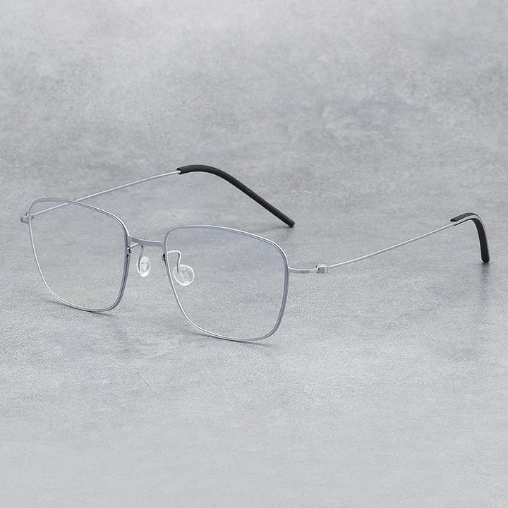 Black Mask Women's Full Rim Square Screwless Titanium Eyeglasses 45530