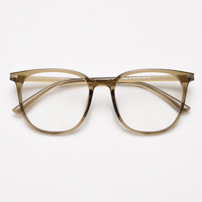 CCspace Unisex Full Rim Square Tr 90 Titanium Eyeglasses 56736 Full Rim CCspace C5Green