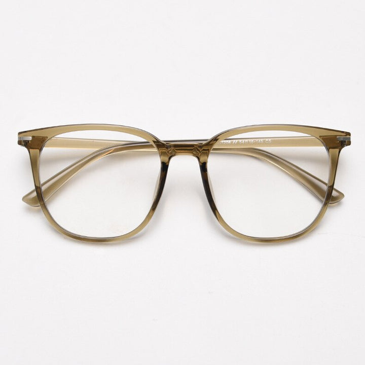 CCspace Unisex Full Rim Square Tr 90 Titanium Eyeglasses 56736 Full Rim CCspace C5Green