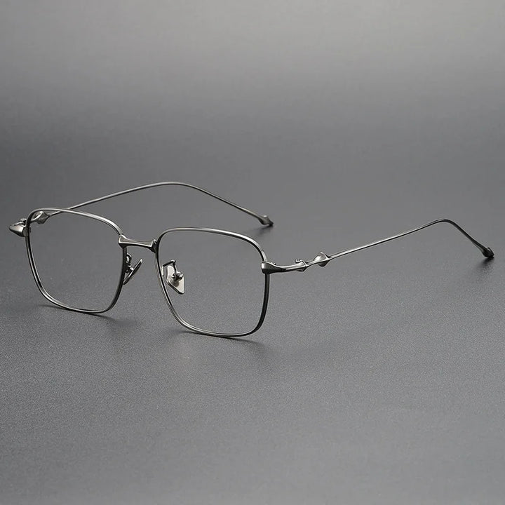 Yimaruili Unisex Full Rim Polygon Square Titanium Eyeglasses 614702