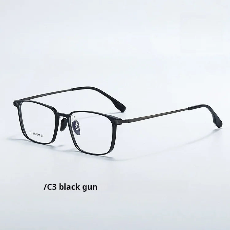 Momoja Unisex Full Rim Square Titanium Eyeglasses 720265