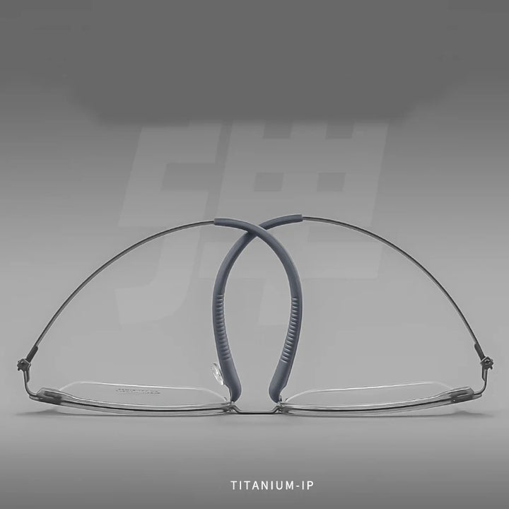 Reven Jate Unisex Semi Rim Square Titanium Eyeglasses 2609 Semi Rim Reven Jate