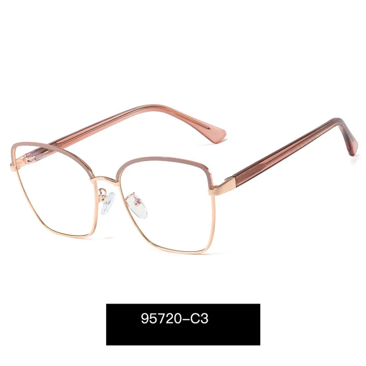 Handoer Women's Full Rim Square Cat Eye Tr 90 Alloy Eyeglasses 95720