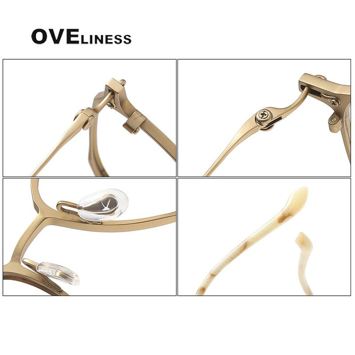 Oveliness Unisex Full Rim Square Titanium Eyeglasses 20-2317 Full Rim Oveliness