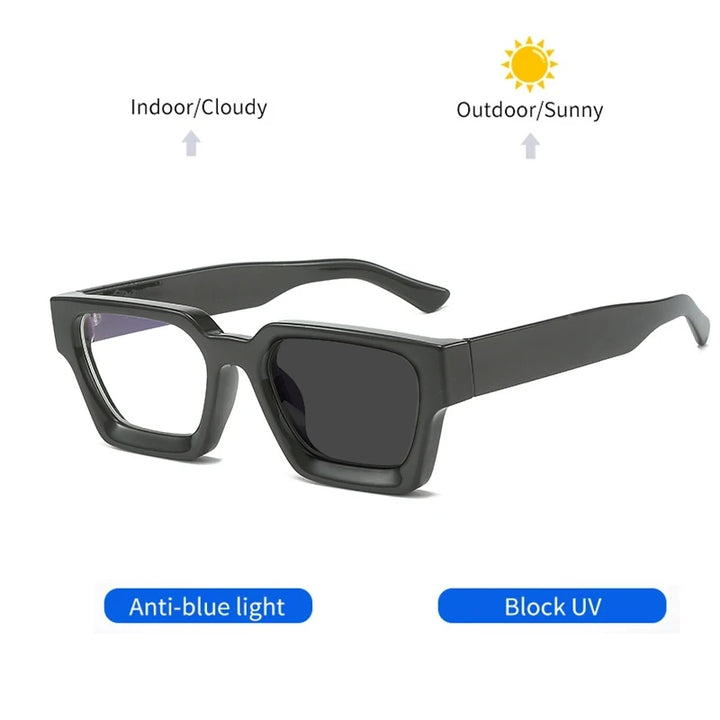 Kocolior Unisex Full Rim Square Acetate Hyperopic Reading Glasses 229402 Reading Glasses Kocolior