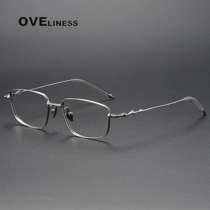 Oveliness Unisex Full Rim Polygon Square Titanium Eyeglasses 145185