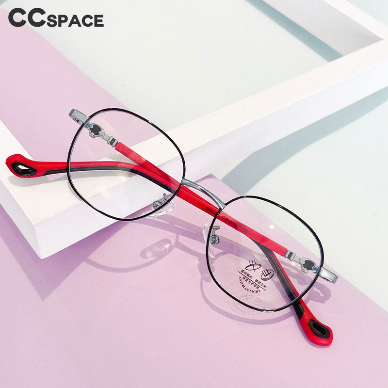 CCspace Unisex Youth Full Rim Oval Alloy Eyeglasses 56566 Full Rim CCspace