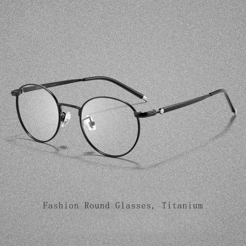 Hdcrafter Unisex Full Rim Round Titanium Eyeglasses 0172O Full Rim Hdcrafter Eyeglasses   