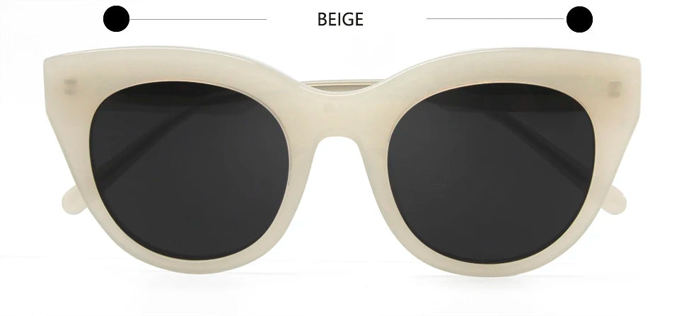 Esnbie Women's Full Rim Square Cat Eye Oval Acetate Sunglasses 230261