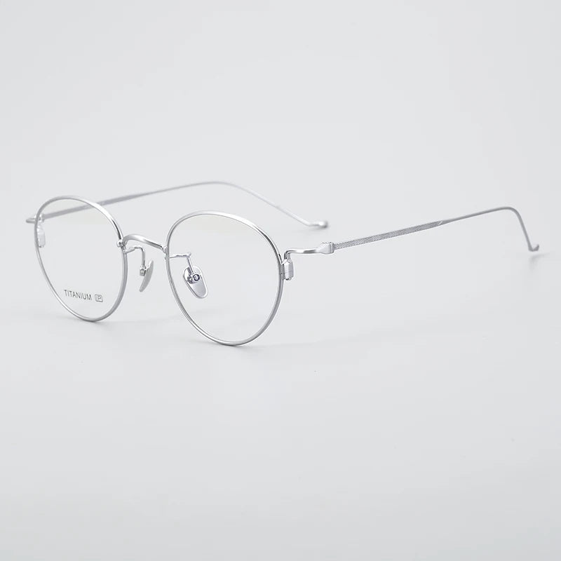 Muzz Unisex Full Rim Oval Round Titanium Eyeglasses 69213