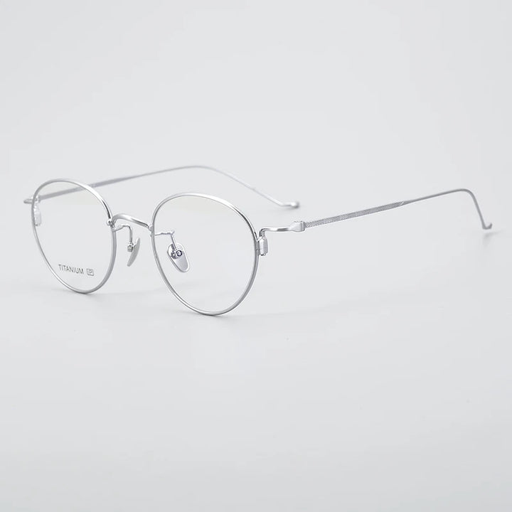 Muzz Unisex Full Rim Oval Round Titanium Eyeglasses 69213