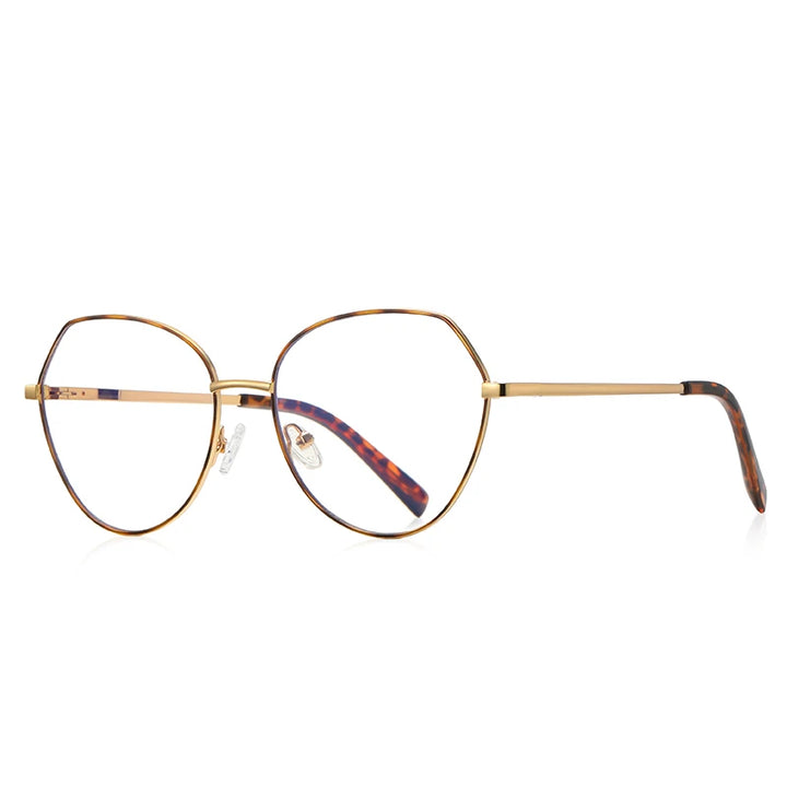 Vicky Women's Full Rim Oval Polygon Stainless Steel Reading Glasses 3095 Reading Glasses Vicky PFD3095-C2 Prescription custom