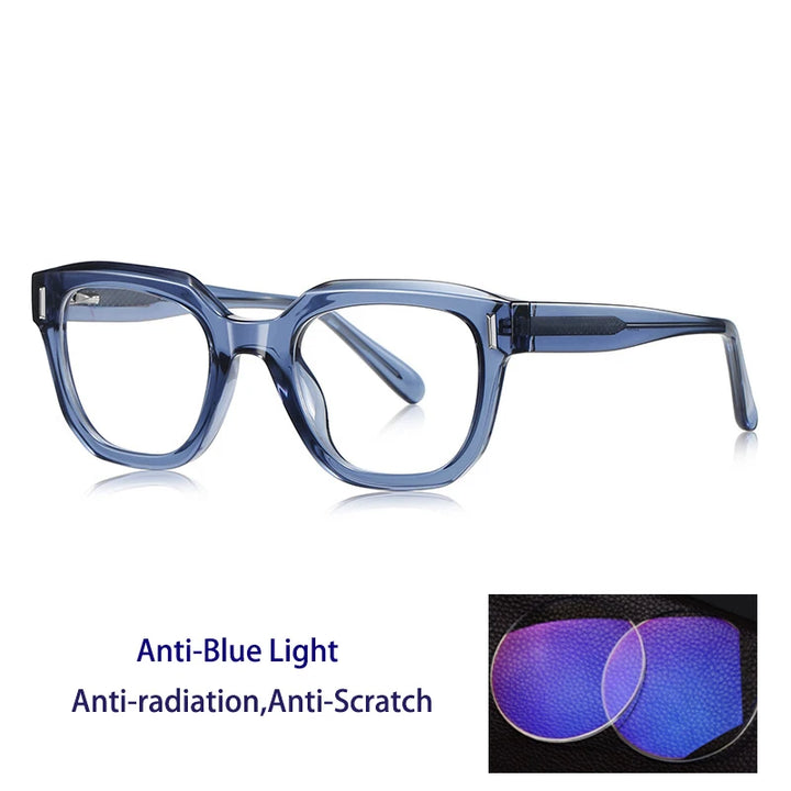 Kocolior Unisex Full Rim Square Tr 90 Alloy Reading Glasses 78009